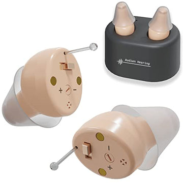Audien ATOM Rechargeable Hearing Amplifier to Aid and Assist Hearing Audien Hearing uk supplements