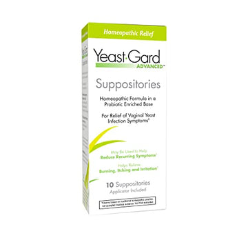 YeastGard Advanced Homeopathic Yeast Infection Vaginal Suppositories - 10 count Box Yeast-Gard uk supplements