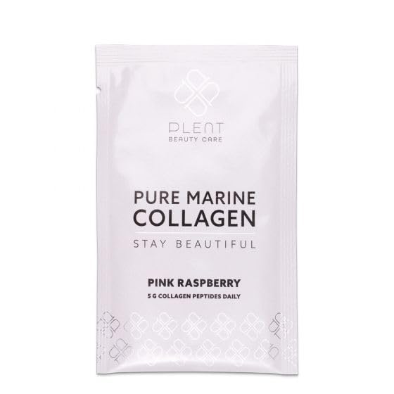 Plent Pure Marine Collagen Pink Raspberry - Stay Beautiful - 5G Collagen Peptides Daily - 30 Sachets Plent uk supplements