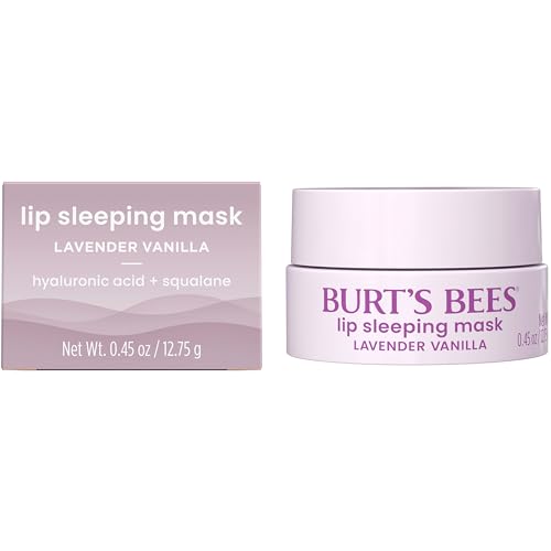 Burt’s Bees Lavender Vanilla Lip Sleeping Mask, With Hyaluronic Acid and Squalane Moisturizer To Instantly Hydrate Lips, Overnight Mask and Treatment, 0.45 oz. Burt's Bees uk supplements