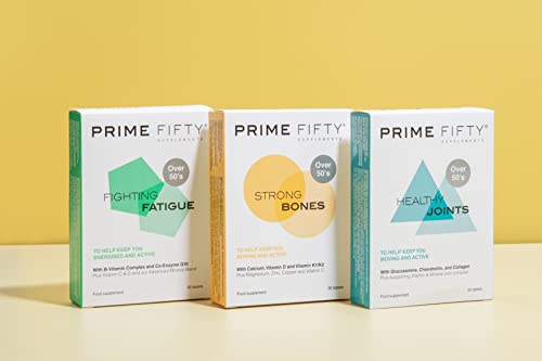 Prime Fifty Strong Bones Supplements – 28 Multivitamin Tablets with Calcium, Magnesium FutureYou Cambridge uk supplements