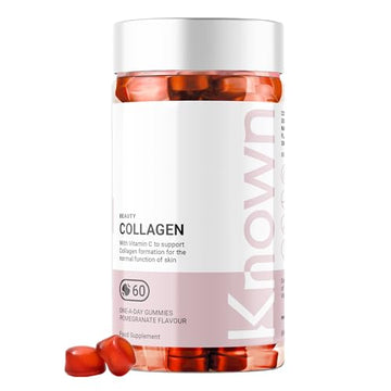 Marine Collagen Gummies by Known Nutrition with Vitamin C | 60 One-a-Day 500mg Hydrolysed Marine Collagen Gummies Known uk supplements