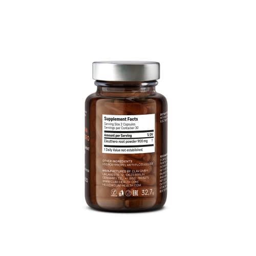 CLAV® Siberian Ginseng - 900mg Eleuthero Root Powder - Energy Supplement CLAV uk supplements