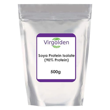 SOYA Protein Isolate 500g (90% Protein) by Virgolden, Unflavoured, Vegan Protein Shake VIRGOLDEN uk supplements