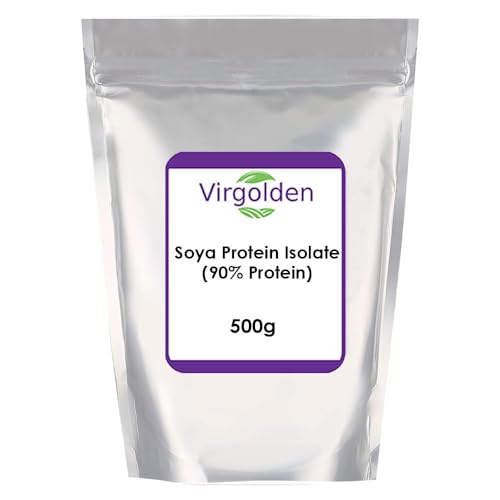 SOYA Protein Isolate 500g (90% Protein) by Virgolden, Unflavoured, Vegan Protein Shake VIRGOLDEN uk supplements