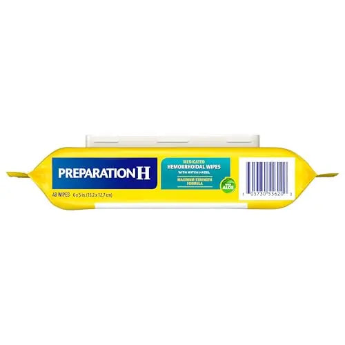 Preparation H Hemorrhoid Flushable Wipes with Witch Hazel for Skin Irritation Relief - 48 Count Preparation H uk supplements