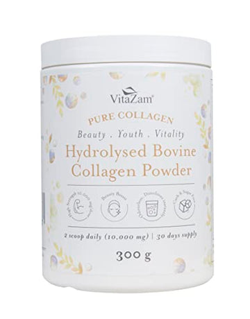 Vitazam Bovine Collagen Peptides - Hydrolyzed Type 1 & 3 Collagen Powder Protein Supplement for Healthy VitaZam uk supplements
