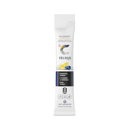 CELSIUS On-the-Go Essential Energy Drink Mix, Blueberry Lemonade (14 Stick Pack) CELSIUS uk supplements