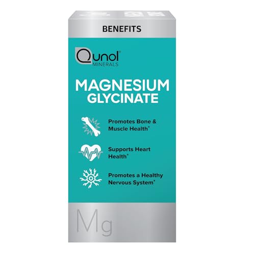 Qunol Magnesium Glycinate 300mg, 100% Glycinate Chelated Magnesium Supplement, 150ct Tablets Qunol uk supplements
