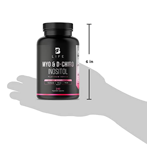 Myo-Inositol & D-Chiro Inositol by B Life - 240 Capsules | Made in USA | 40:1 Ratio B Life Company uk supplements