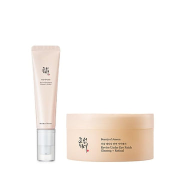 Beauty of Joseon Wrinkle Care Duo Set Revive Eye Serum (30ml / 1 fl oz) & Revive Ginseng Eye Patch (60 Sheets / 30 Pairs) Korean Skincare Beauty of Joseon uk supplements
