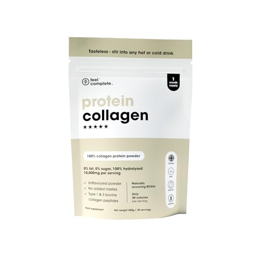Feel Complete - High Protein Collagen - Premium Type 1 & 3 Hydrolysed Bovine Collagen - Halal - Skin, Hair & Nail Feel Complete uk supplements
