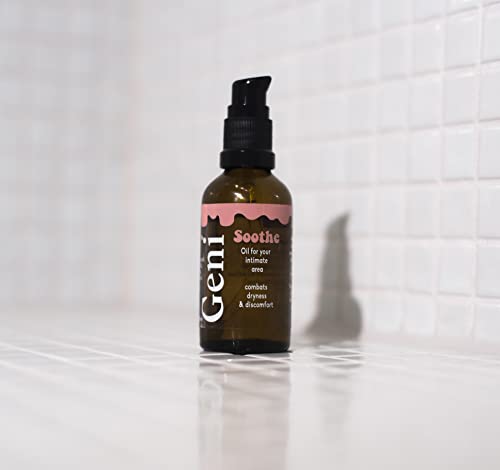 Geni Soothe - Perfume and SOAP Free Intimate Oil. Gentle Alternative to Intimate wash. Moizturizes Geni uk supplements