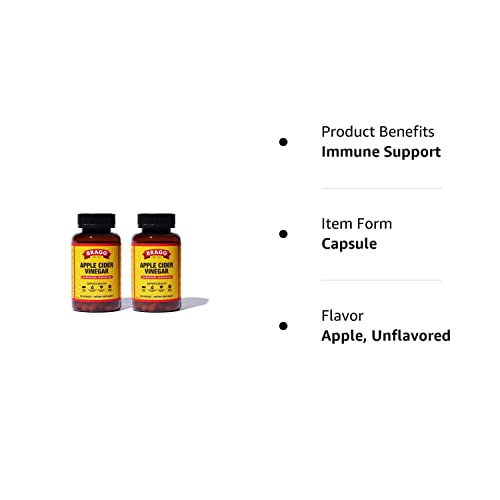 Bragg Apple Cider Vinegar Capsules - Vitamin D3 & Zinc - 750mg of Acetic Acid – Immune Bragg uk supplements
