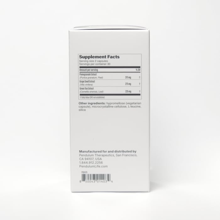 Pendulum Polyphenol Booster, Antioxidant from Superfoods, Beneficial Plant Compounds for Good Health, Helps Boost Akkermansia Muciniphila for Men & Women (60 Capsules, 1-Pack) Pendulum uk supplements