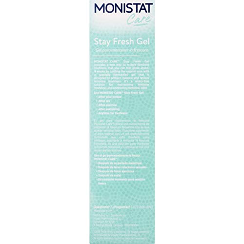 Monistat Stay Fresh Gel, Odor Eliminating Gel for Feminine Care, Fragrance Free Vaginal Gel, Prefilled Monistat uk supplements