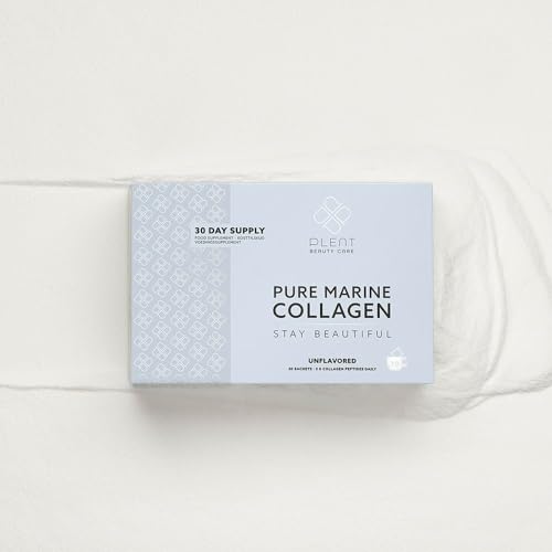 Plent Pure Marine Collagen Unflavoured - Stay Beautiful - 5G Collagen Peptides Daily - 30 Sachets Plent uk supplements