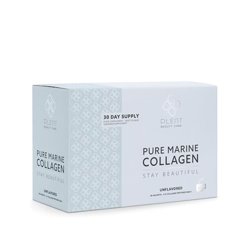 Plent Pure Marine Collagen Unflavoured - Stay Beautiful - 5G Collagen Peptides Daily - 30 Sachets Plent uk supplements