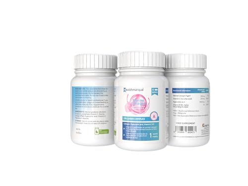 Collagen Complex | Collagen + Hyaluronic Acid + Vitamin C + Vitamin E | Tablets Healthmarque uk supplements
