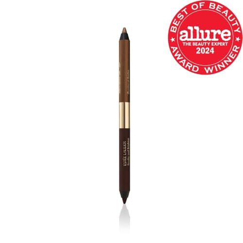 Estée Lauder Smoke and Brighten Long-Lasting Waterproof Kajal Eyeliner Pencil Duo, 0.03 Ounce, Dark Chocoloate/Rich Bronze Estée Lauder uk supplements