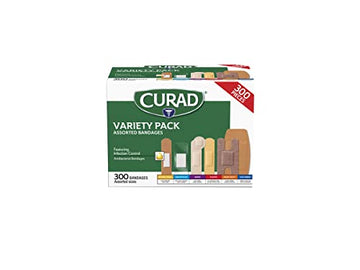 Curad Assorted Bandages Variety Pack 300 Pieces, Including Antibacterial Curad uk supplements