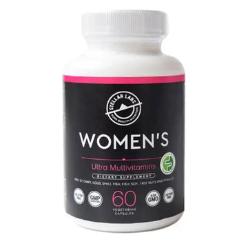 Stellar Labs Low FODMAP Vegan Women's Ultra Multi-Vitamin | Easy to Digest Daily Multivitamin Without Iron | Low Energy Supplement, Female Support | Stellar Labs uk supplements