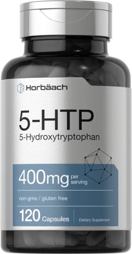 5HTP 400mg | 120 Capsules | 5-HTP Extra Strength Supplement | Non-GMO, Gluten Free Horbäach uk supplements
