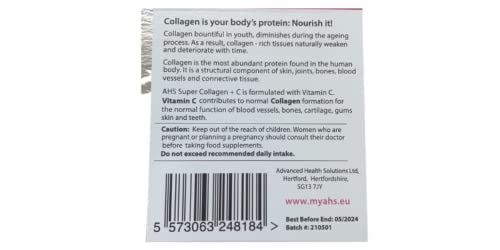AHS Super Collagen Plus C Tablets - Pack of 250 Tablets (Also 120 + 90 Counts) 3 Sizes! 6000MG PER AHS uk supplements