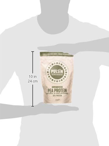 Pulsin - Unflavoured Vegan Pea Protein Powder - 250g - 8.0g Protein, 0g Carbs, 41 Kcals Per Serving Pulsin uk supplements