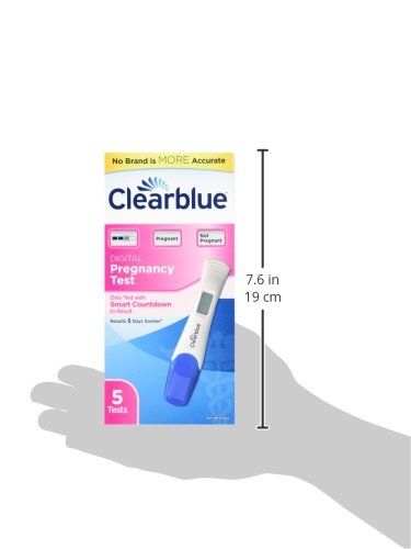 Clearblue Digital Pregnancy Test with Smart Countdown, Multi, 5 count Clearblue uk supplements