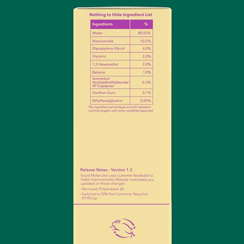 Good Molecules Niacinamide Serum - 10% Niacinamide B3 Facial Serum for Blemishes Good Molecules uk supplements