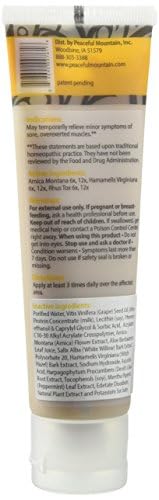 Peaceful Mountain Arnica Plus Homeopathic Gel - Natural Homeopthic Gel for Sore or cramping Muscles - 2oz Peaceful Mountain uk supplements
