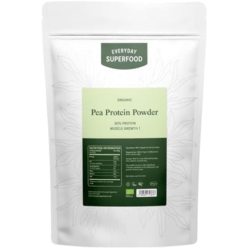 Everyday Superfood Organic Pea Protein Powder 1.8kg, 80% Protein, Unflavoured, Vegan & Kosher Everyday Superfood uk supplements
