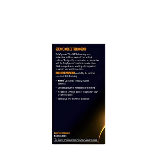 BodyDynamix Slim NS | Non-Stim Thermogenic | 60 Count GNC uk supplements