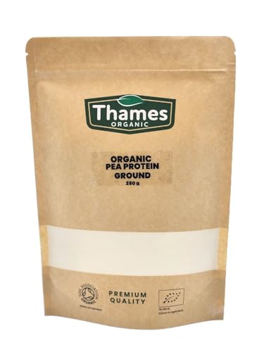 Thames Organic Organic Pea Protein Ground - Premium Vegan Supplement for Muscle Growth & Dietary Plans 250g Thames Organic uk supplements