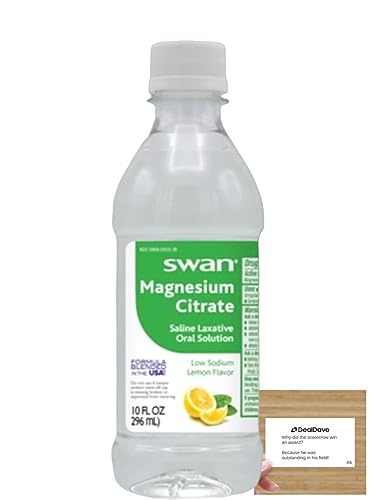 Swan Lemon Magnesium Citrate Oral Solution (10 oz), Natural Lemon Flavor, Gentle Deal Dave uk supplements