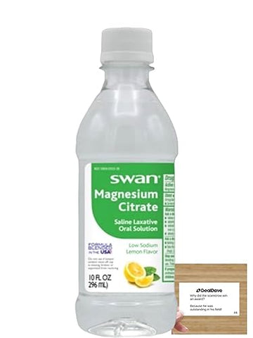 Swan Lemon Magnesium Citrate Oral Solution (10 oz), Natural Lemon Flavor, Gentle Deal Dave uk supplements