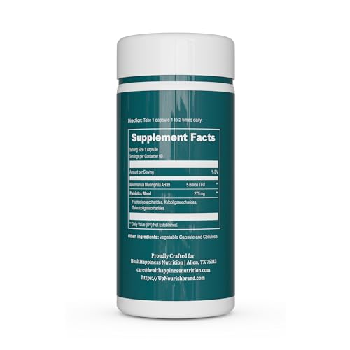 Akkermansia Muciniphila Probiotics for Digestive Health - 5 Billion TFU Akkermansia Probiotic UpNourish uk supplements