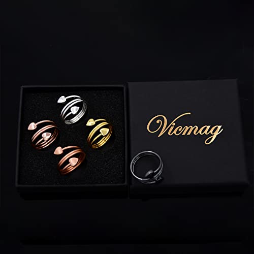 Vicmag Copper Magnetic Ring for Women, Lymphatic Drainage Ring Ladies Fingers Vicmag uk supplements