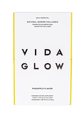 Vida Glow Marine Collagen Powder Sachets Pineapple Vida Glow uk supplements