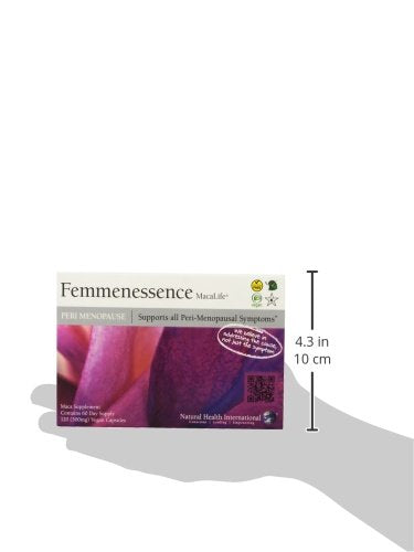 Femmenessence® MacaLife® – Clinically Proven Perimenopausal Organic Vegan Supplement for Natural Hormone Balance, Symptom Relief, Heart & Mood Support (120 Capsules, 60 Day Supply) Natural Health International uk supplements
