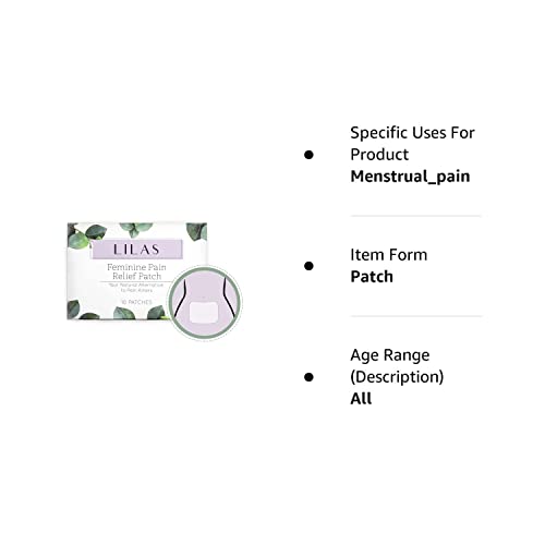LILAS Period Cramps Pain Relief Patch - Pack of 10 LILAS uk supplements