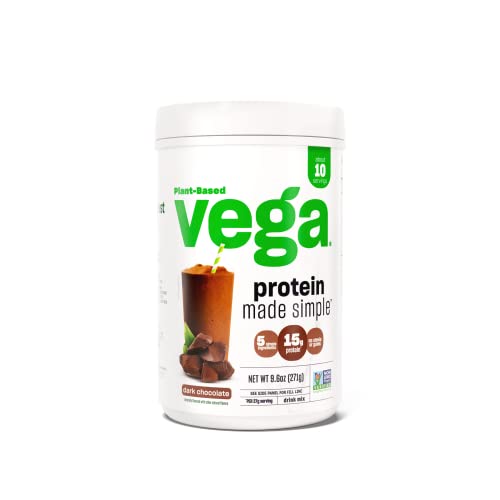 Vega Protein Made Simple, Dark Chocolate - Stevia Free Vegan Protein Powder Vega uk supplements