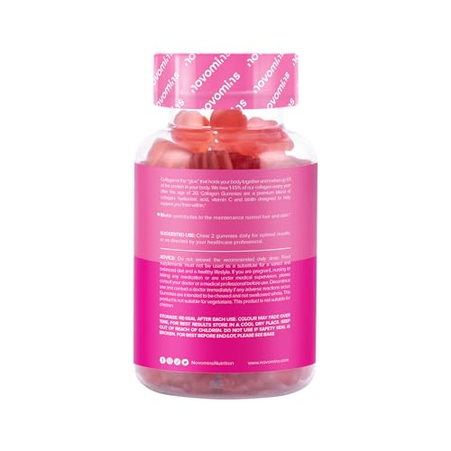 Novomins Collagen Gummies - Marine Collagen Gummies - Superior Type 1 Hydrolysed Collagen novomins uk supplements