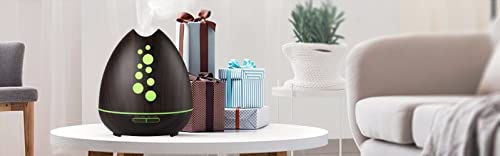 TGE Unique 400ML Essential Oil Diffuser for Essential Oils Bluetooth Music Speaker with Remote 7 Color LED Generic uk supplements