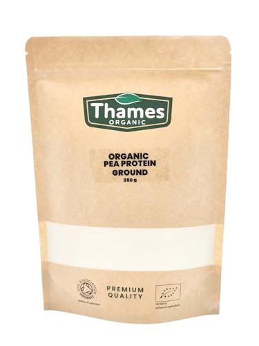 Thames Organic Organic Pea Protein Ground - Premium Vegan Supplement for Muscle Growth & Dietary Plans 250g Thames Organic uk supplements