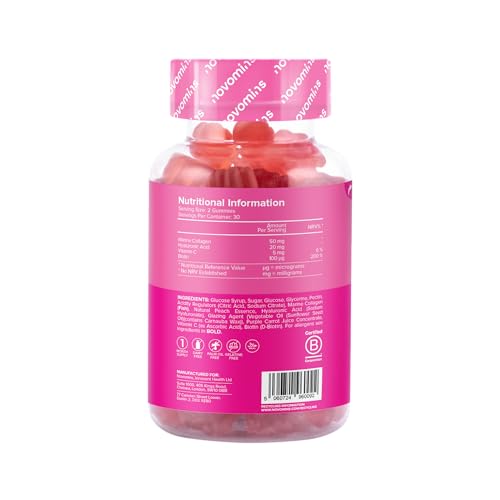 Novomins Collagen Gummies - Marine Collagen Gummies - Superior Type 1 Hydrolysed Collagen novomins uk supplements