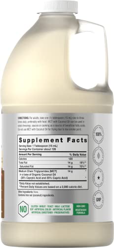 MCT Oil 64 oz | 100% Pure | Blends with Coffee, Tea, Juice and Liquids | Value Size Unflavo Horbäach uk supplements
