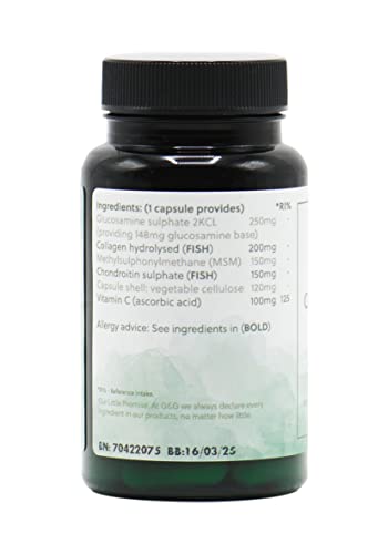 Collagen Extra Capsules | Collagen with Glucosamine, Chondroitin & Vitamin C G&G Vitamins uk supplements