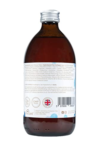 Sapphire Elixir Hydrolysed Marine Collagen Liquid 10000mg Sugar Free with Hyaluronic Acid VitaZam uk supplements
